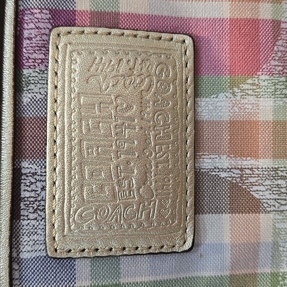 Coach Poppy Daisy Multicolor Madras Plaid Crossbody - Picture 3 of 16